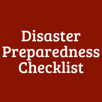 Disaster Preparedness Checklist